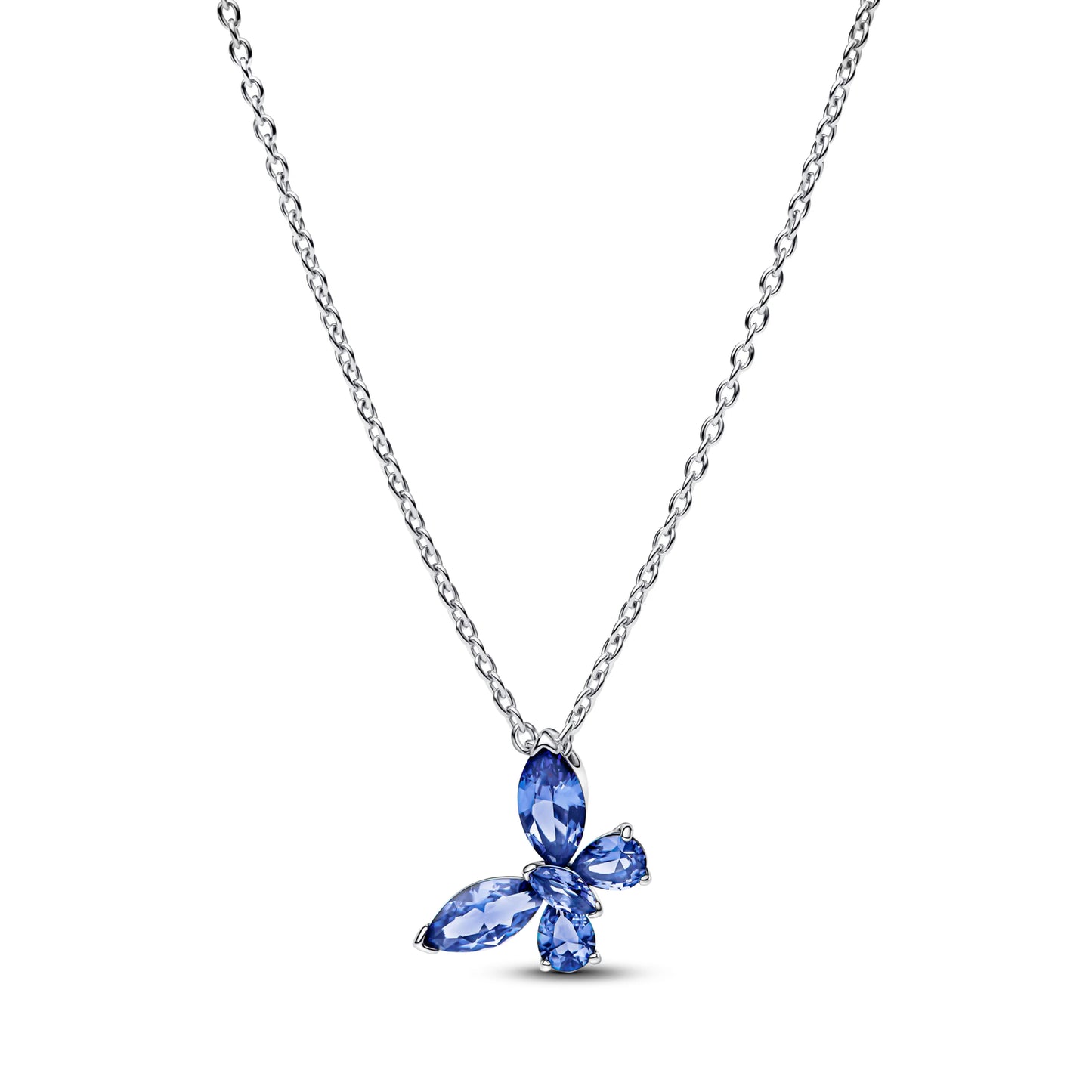 New Original 925 Sterling Silver Butterfly Necklace Star Moon Heart Key Lock Chain Link for Women Jewelry Valentine's Day Gift