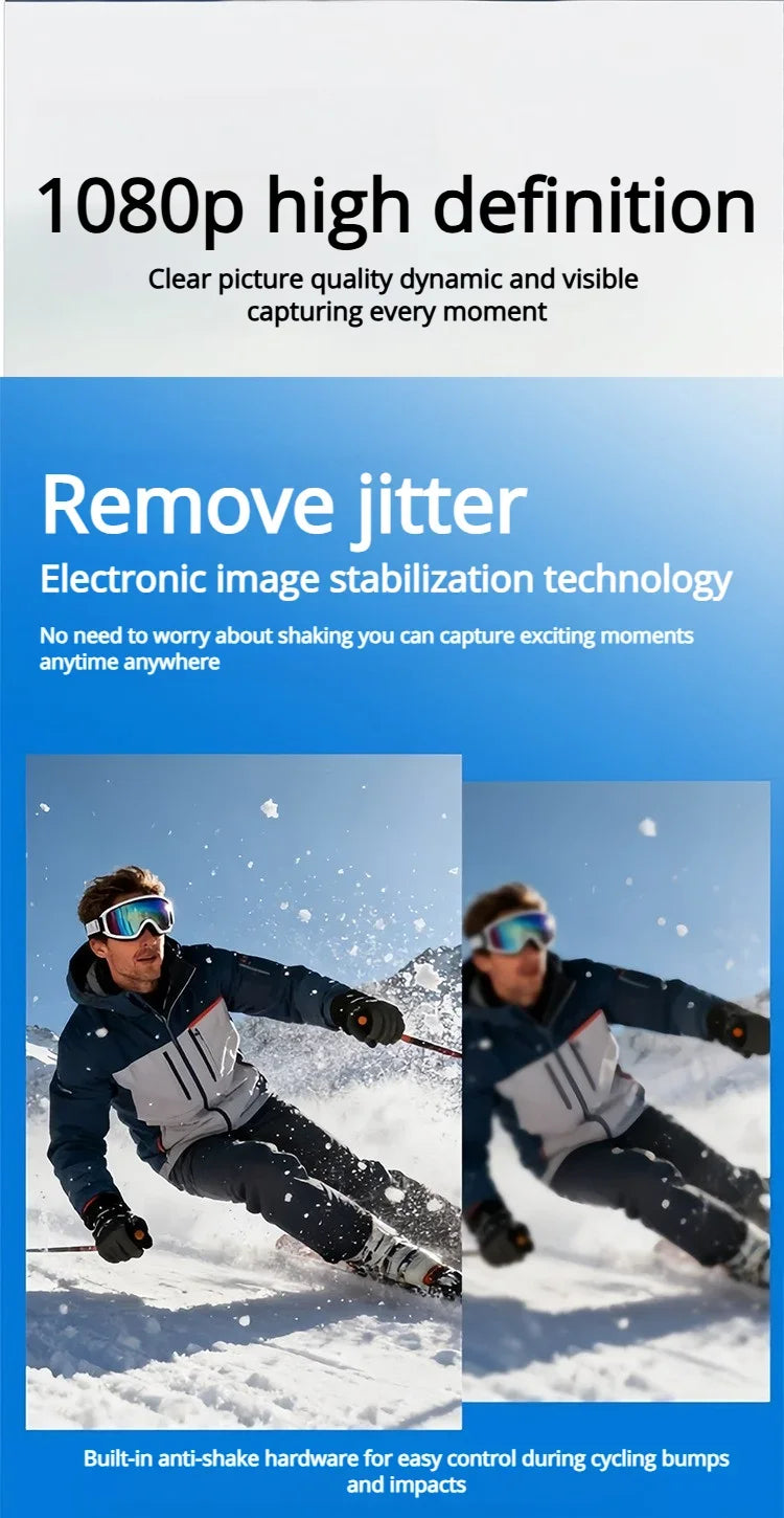 New Sports Camera 4K Body Action Wearable Body Camera Magnetic Thumb Size Action Cam Stabilization Audio/Video Recording Action