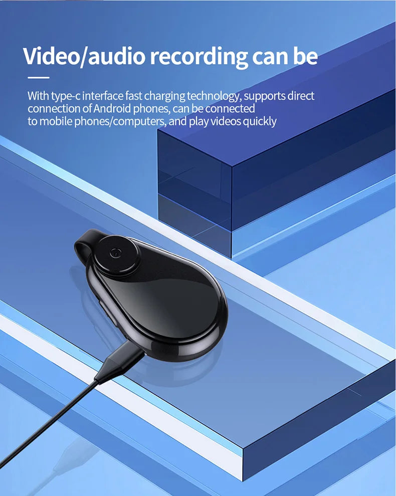 1080P Mini Body Worn Camera, One Key Record Portable Wearable Cam with Audio, Auto Save for Law Enforcement, Meeting, Travel