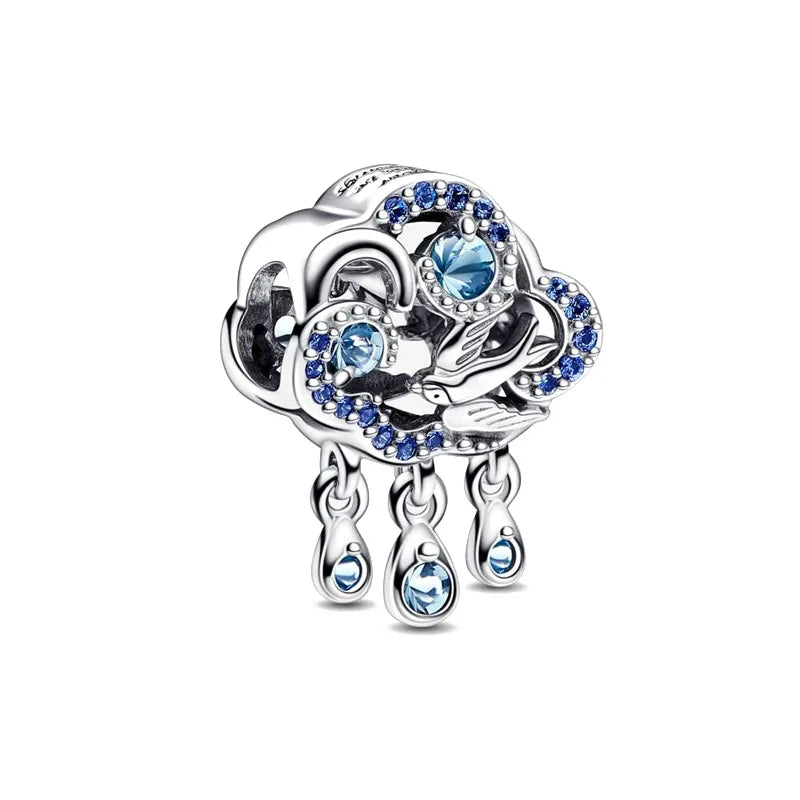 2024 New 925 Silver Swallow Tennis Coco Pendant for Valentine's Day Gift Jewelry Swan Beads fit original bracelet