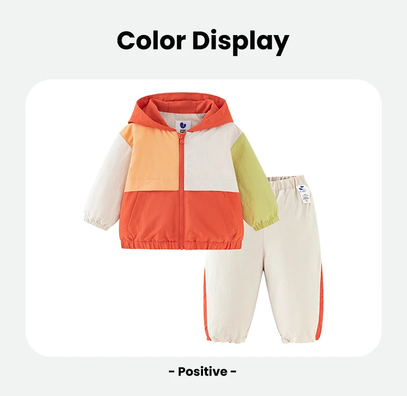 Mini Bala Unisex Kids Outdoor Long Sleeve Set 2025 New Full Comfortable Hooded Top-and-Long Trousers