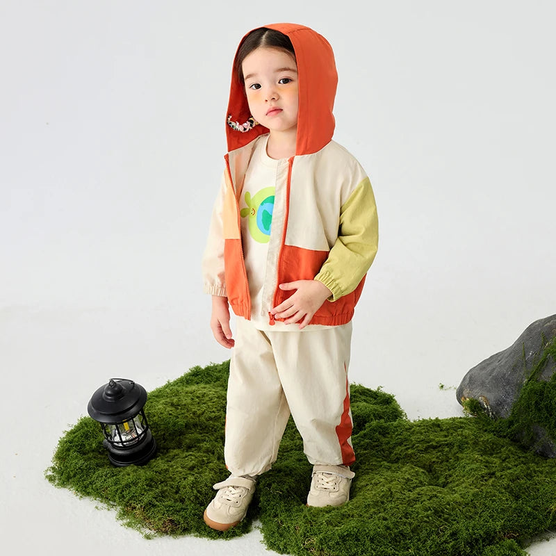Mini Bala Unisex Kids Outdoor Long Sleeve Set 2025 New Full Comfortable Hooded Top-and-Long Trousers