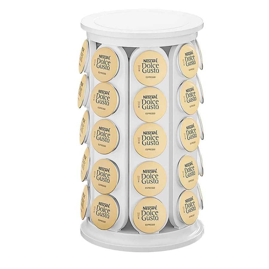 K Cups Pods Carousel Holder 360° Rotating K Cup Storage Organizer Stand Compatible with 40 Keurig Kcup Pods Coffee Pod Storage