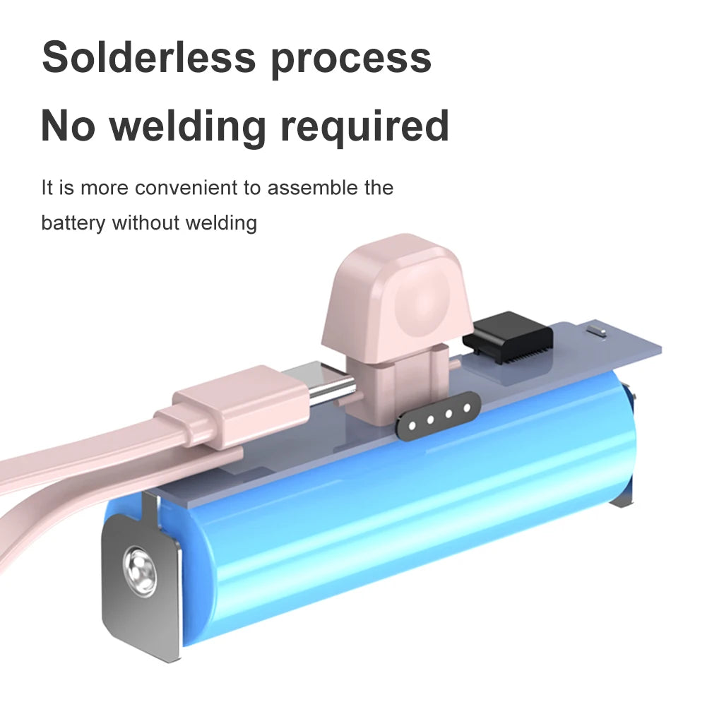 Wireless Power Bank 5000mAh Large Capacity External Battery Pack Portable Charger Plug and Play Convenient for Home Travel