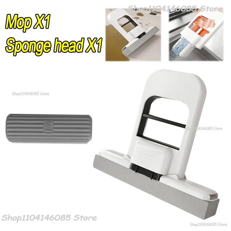 Mini Sponge Mop Hand-free Wash Mops Mini Portable Super Absorbent Mop for Desktop Floor Bathroom Kitchen Glass Car Cleaning