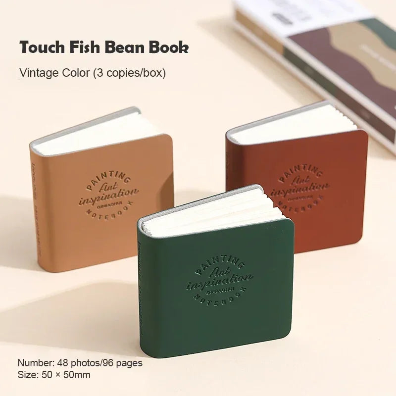 15Pcs 50x50mm Pocket Drawing Book Blank Water Color Thick Paper Mini Sketchbook 200g 48sheets Marker Painting Paper Art Supplies
