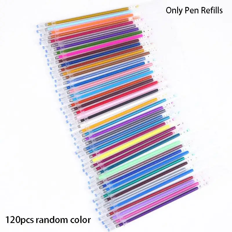 120 pcs. Multi-Color Universal Glitter Gel Refill for Art Creation, Writing and Painting