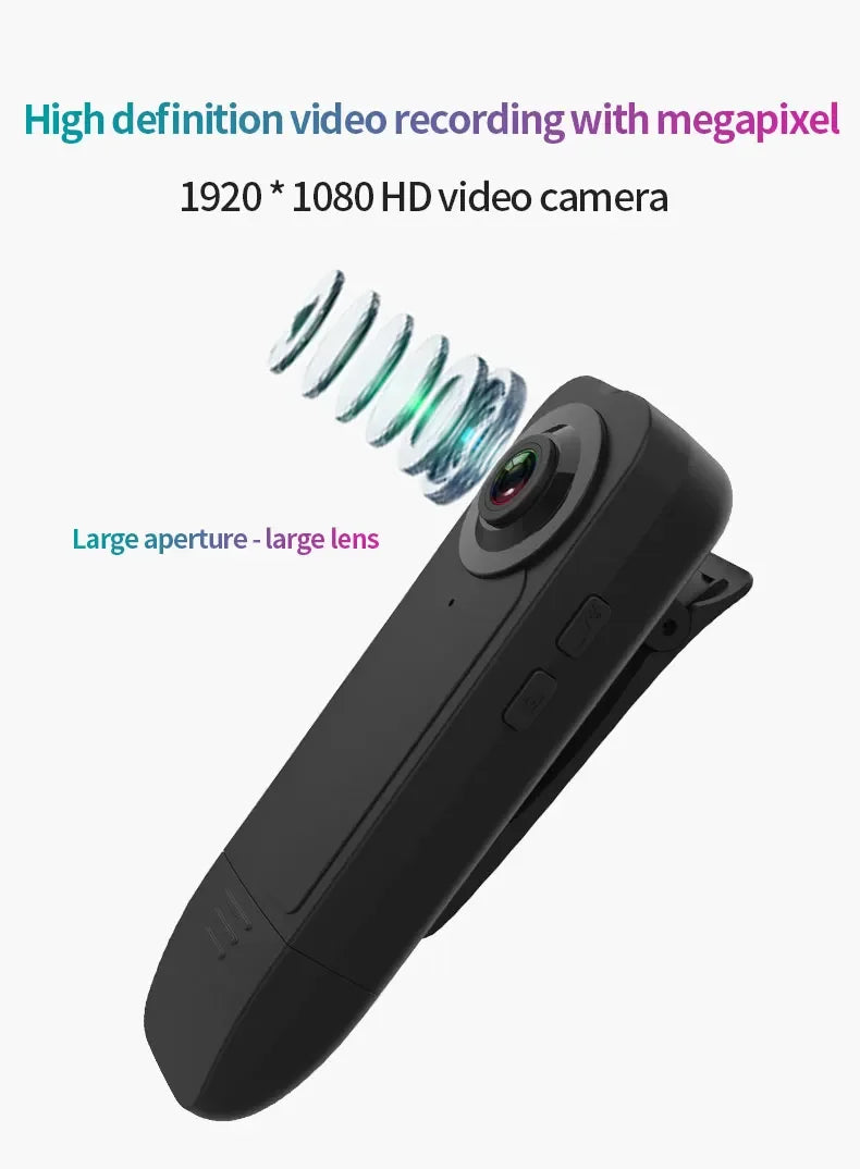 Small HD 1080P Mini Camera Clip Digtal Bodycam Video Recorder Night Vision Motion Detect PC Webcam Camcorder Micro Body Cam