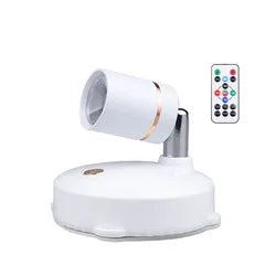 Indoor Wireless Led Spotlight Battery Powered Lights Wireless Wall Decoration Accent Light Mini RGB Spotlight For Lighting Home