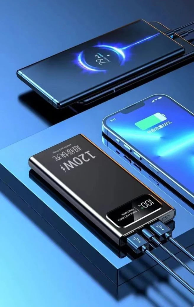 BCAK New 120W Super Fast Charging Power Bank | 20000mAh Large Capacity Portable Mobile Power Supply
