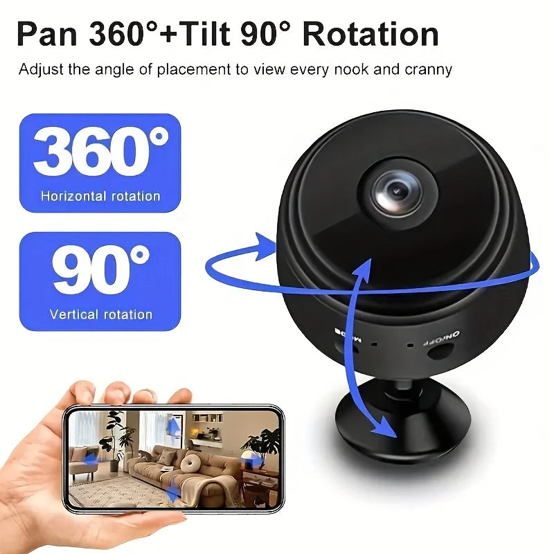 A9 Smart WiFi Security Camera - Wireless Indoor/Outdoor Camera, 2.4GHz WiFi, Remote View App, Motion Alert, Christmas Gift