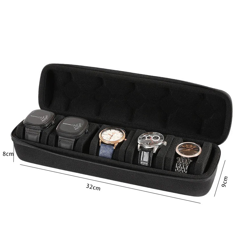 EVA Watch Storage Box Organizer for Wristwatches Smart Accessories Watches Data Cable Storage Zippered Bag Portable Travel Case