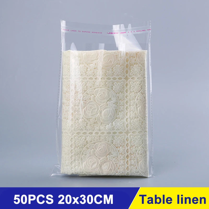 Plastic Clothing Packaging Bags Accessories Gifts Transparent Sealed Bags OPP Self-adhesive Bags Clothes Packaging Bags