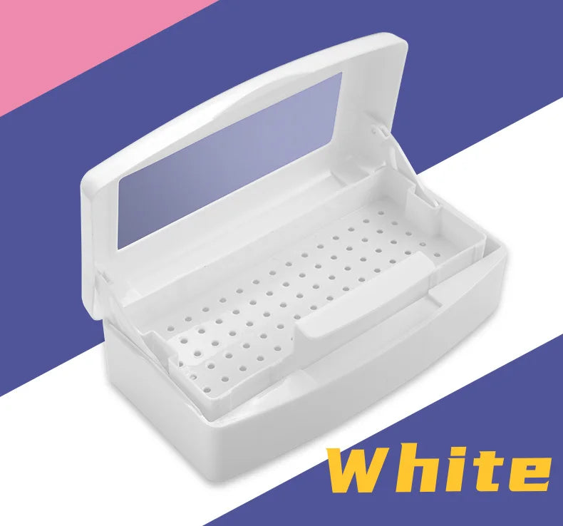 Manicure Tools Beauty Implement Sterilizing Tray Nail Tools Inside Disinfection Box Detachable Cleaning Nail Tools Storage Box