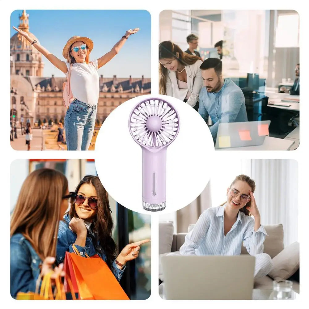 Fan With Mist Handheld Personal Mister Fan 3 Speeds Cooler For Travel Outdoor Electric Cooling Device For Kids Women