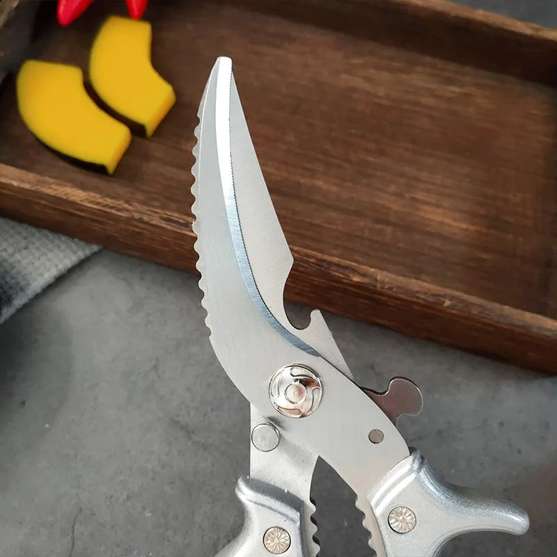 Sharp Kitchen Scissor Chicken Bone Shears Barbecue Steak Meat Vegetable Fish Cleaver Shear Can Open Bottle Chicken Bone Scissors