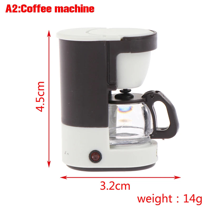 1PC Dollhouse 1/12 Scale Mini Bread Machine Miniature Kitchen Access Toaster Home Decoration Spoon Shovel Cookware Model