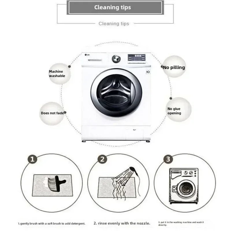 New home bedroom living room bedside coupe car plush carpet floor mat kitchen bathroom entry floor mat non-slip