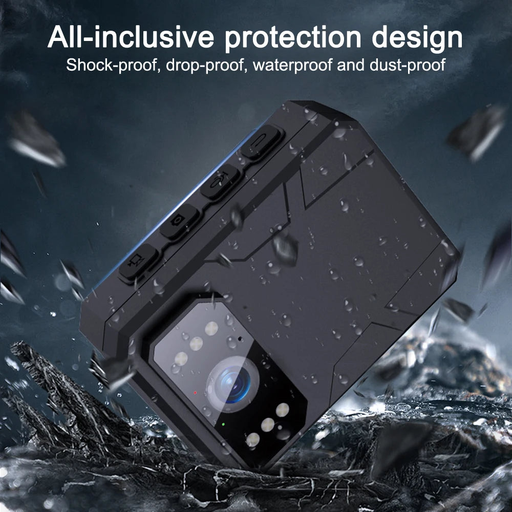 1080P 4K Camera Outdoor Law Enforcement Recorder Mini Camera With High-Definition Screen, High-Definition Black Bodycam