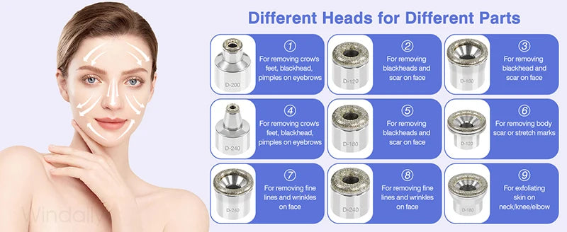 2025 Wireless Diamond Microdermabrasion Machine Blackhead Remover Vacuum Pore Cleaner Facial Skin Care Tool Face Beauty Device