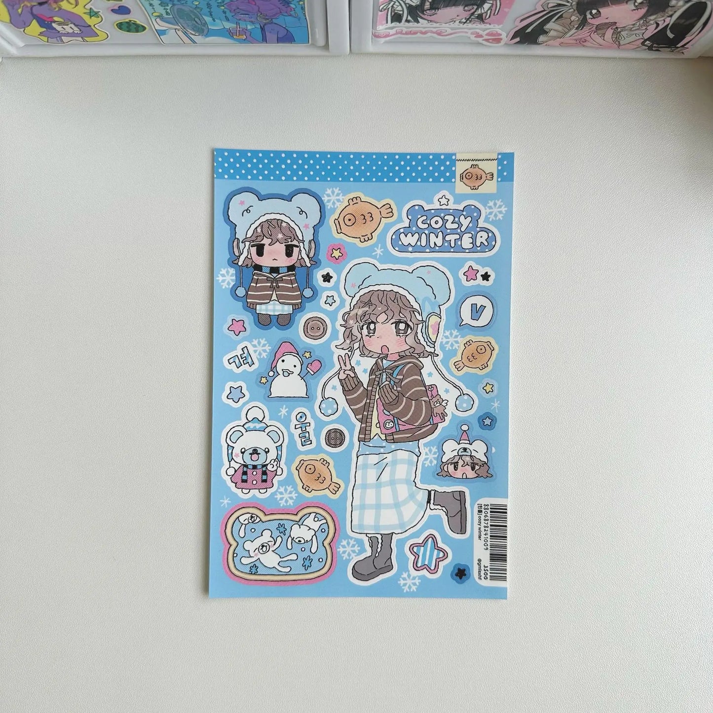 Cute Korean Stickers Cute Girl Cartoon Character Stickers Hand Account Planner Diary Scrapbook Stationery DIY Decorative Sticker