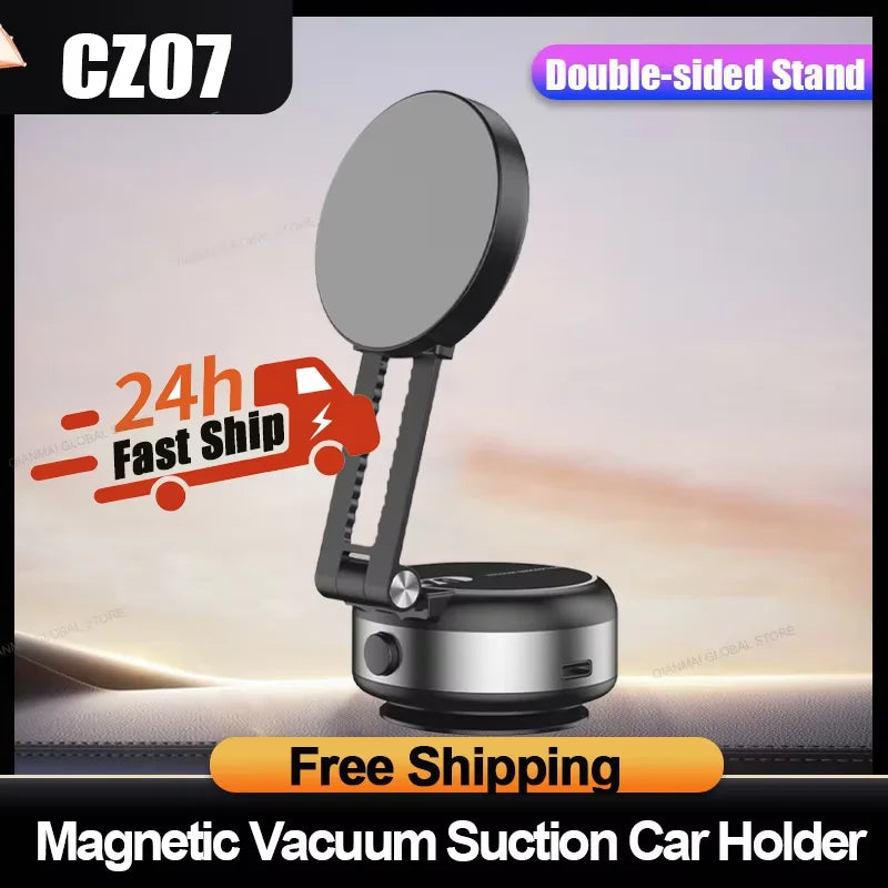 Magnetic Suction Cup Phone Mount for iPhone 16/15/14/13/12 Pro Max Plus Mini 360° Adjustable Magnetic Cell Phone Holder for Car