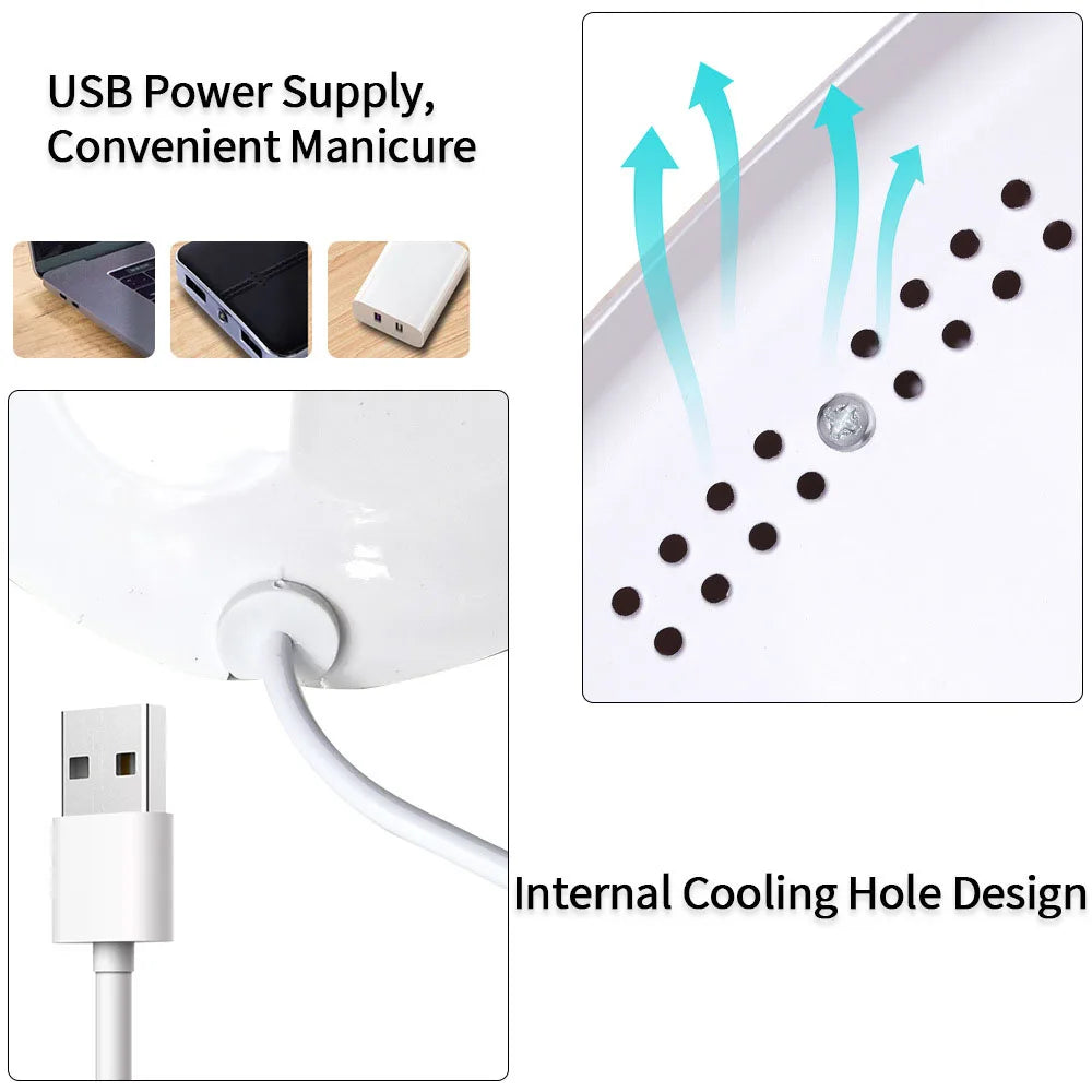 LULAA Nail Dryer Lamp UV Light For Nails Eyes Protection UV Lamp for Gel Nails Gel Nail Polish Curing Dryer Home Salon Tool