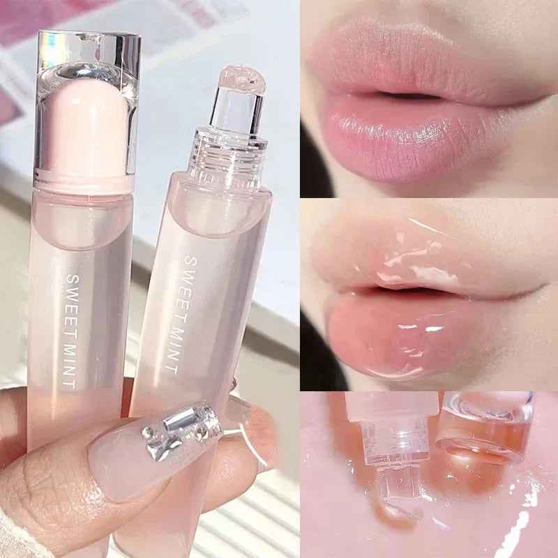 Crystal Jelly Lip Oil Plumping Mirror Lip Gloss Moisturizing Transparent Liquid Lipstick Long Lasting Lips Makeup Cosmetics