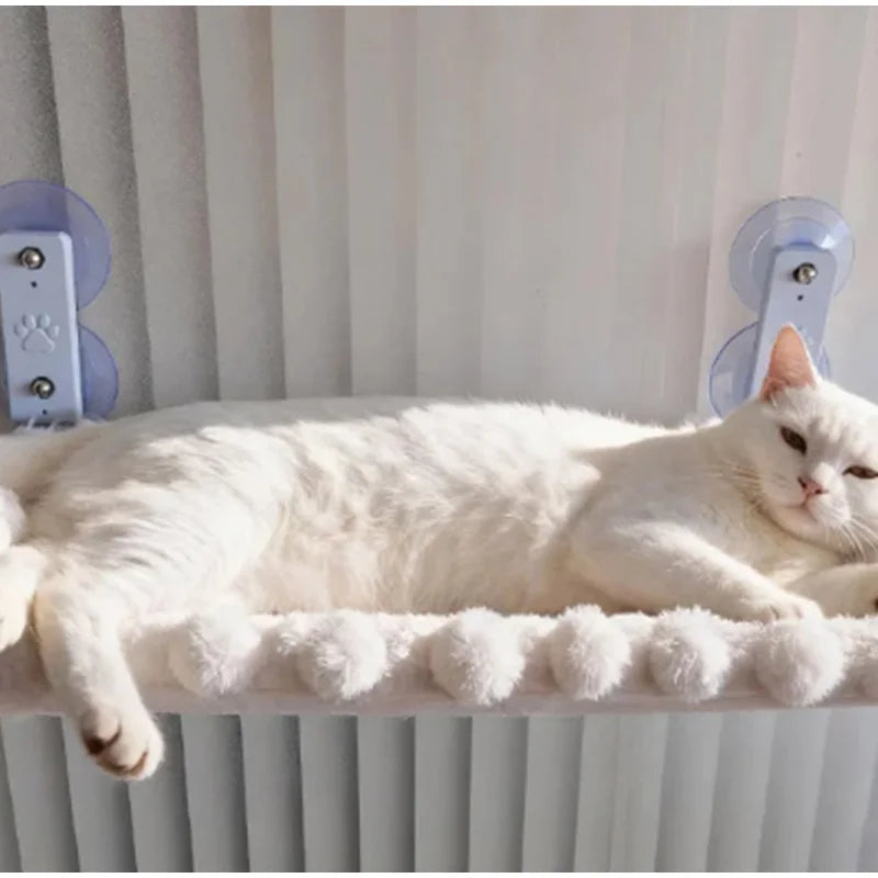 New Winter Cat Hammock Window Habitat Cat Sunbathing Glass Hanging Suction Cup Balcony Pet Nest Foldable Pet Bed Cat Supplies
