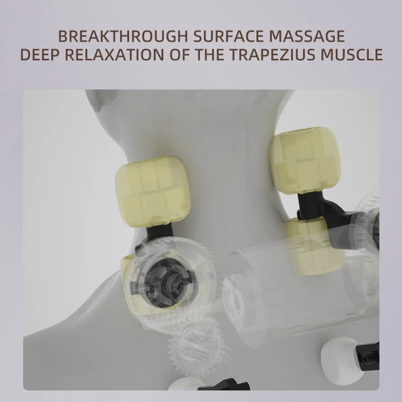 Neck And Shoulder Massager Wireless Shoulder And Back Kneading Massage Shawl Trapezius Neck Cervical masajeador