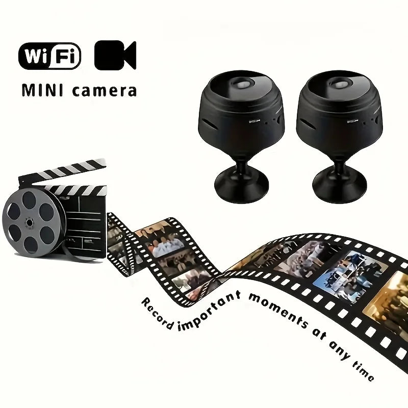 A9 Smart WiFi Security Camera - Wireless Indoor/Outdoor Camera, 2.4GHz WiFi, Remote View App, Motion Alert, Christmas Gift