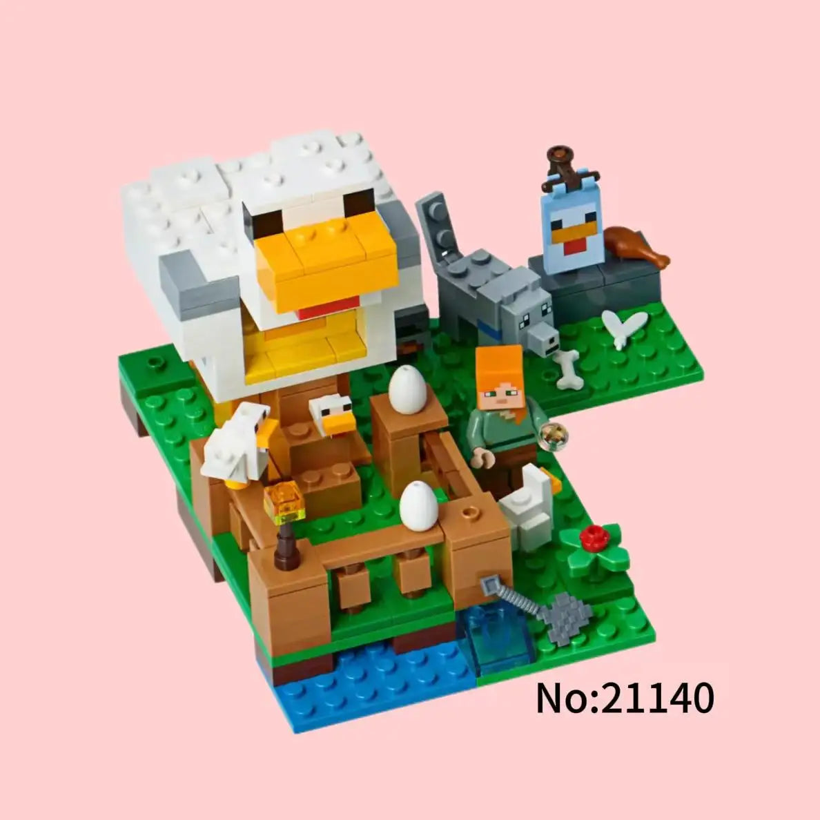 In-stock World Series 21140 Chicken Coop Cottage Building Block Set, Construction Toy, Children's Birthday and Christmas Gift