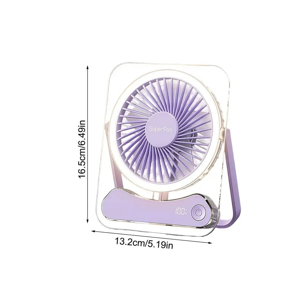 Travel Fan For Sleeping Foldable Adjustable Long Lasting Device Portable Fan USB Rechargeable For Home Office Bedroom Travel