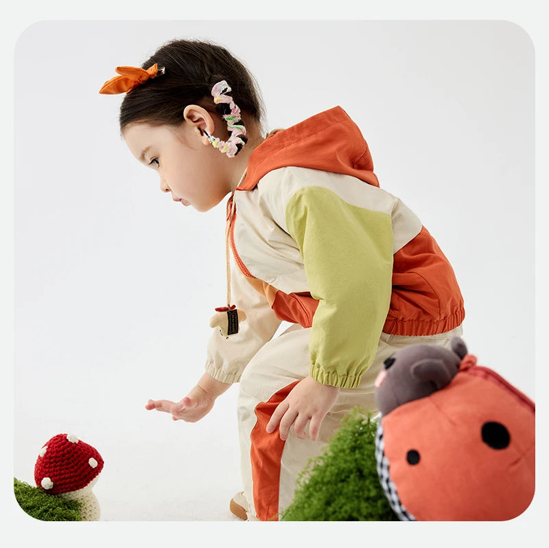 Mini Bala Unisex Kids Outdoor Long Sleeve Set 2025 New Full Comfortable Hooded Top-and-Long Trousers