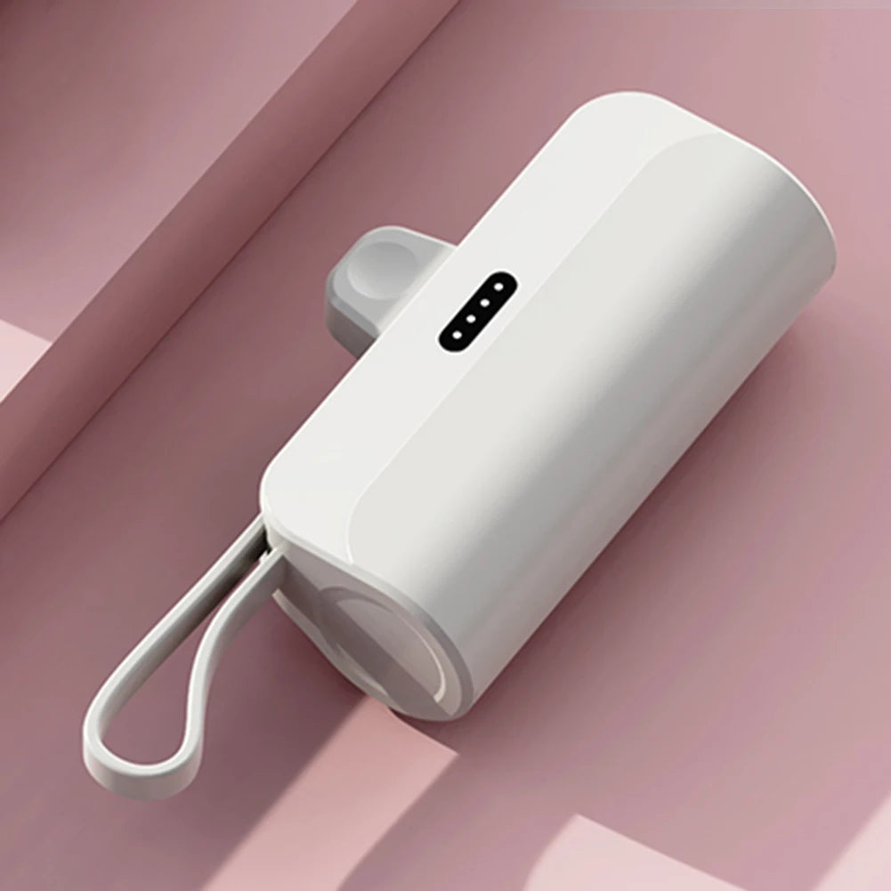 Wireless Power Bank 5000mAh Large Capacity External Battery Pack Portable Charger Plug and Play Convenient for Home Travel