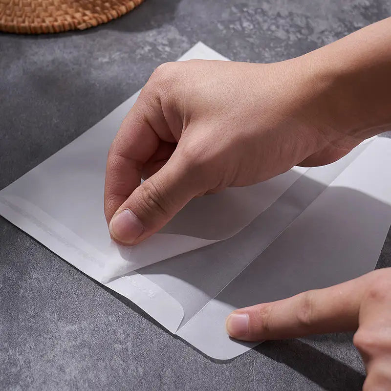 50Pcs/Pack Simple Semi-Transparent Vellum Paper Envelopes Matte Frosted for Postcards Greeting Cards Wedding Invitations