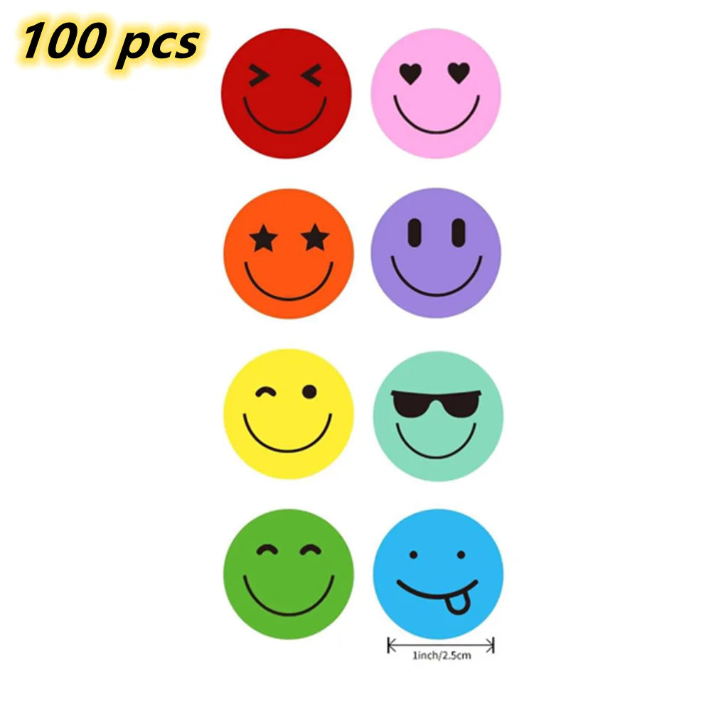 100-500pcs Teachers Reward Stickers for kids School Cute Toy Game Tag Thank You Stickers DIY Gift Sealing Label Stationery