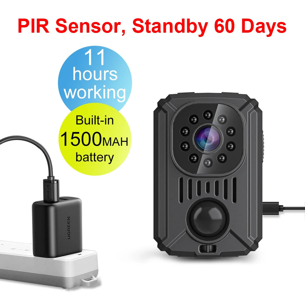 Video Body Camera Smart Camera HD 1080P Recorder Motion Activated Small For Car Nanny Cam