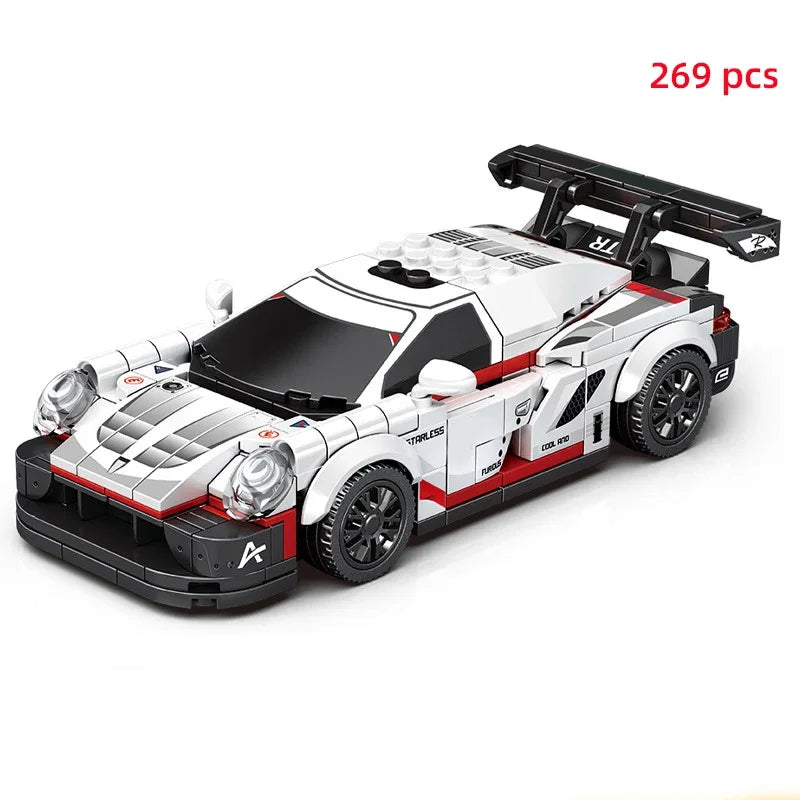 City Technical Vehicle Speed  Racing Car Building Blocks Courses Rennen гонки Carreras Moc DIY Model Brick Toys