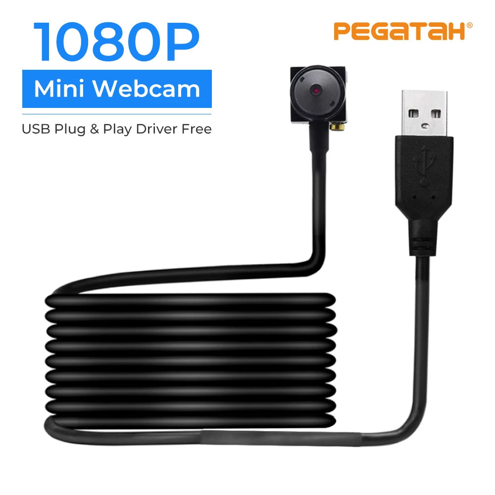 2MP Webcam Mini USB Camera with 2.8/3.7mm Lens Full HD 1080P Webcam for PC Mini Camera CCTV Outdoor Camcorder Security Video Cam