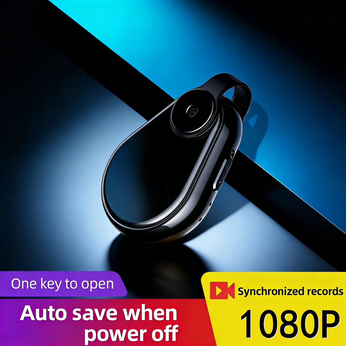 1080P Mini Body Worn Camera, One Key Record Portable Wearable Cam with Audio, Auto Save for Law Enforcement, Meeting, Travel