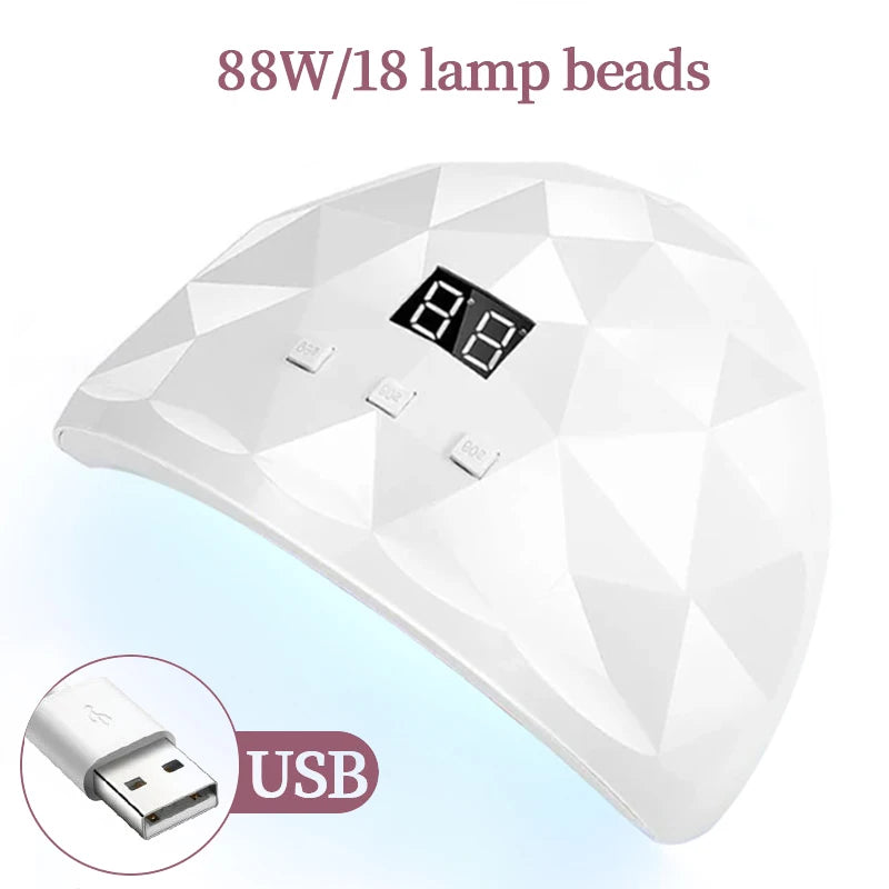 LULAA Nail Dryer Lamp UV Light For Nails Eyes Protection UV Lamp for Gel Nails Gel Nail Polish Curing Dryer Home Salon Tool