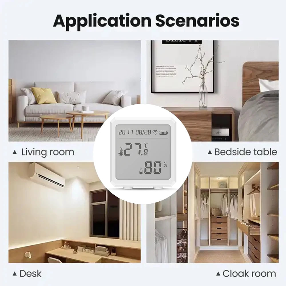 tuya ZigBee Intelligent Temperature and Humidity Sensor Digital Remote Control Intelligent Temperature and Humidity Sensor Detec