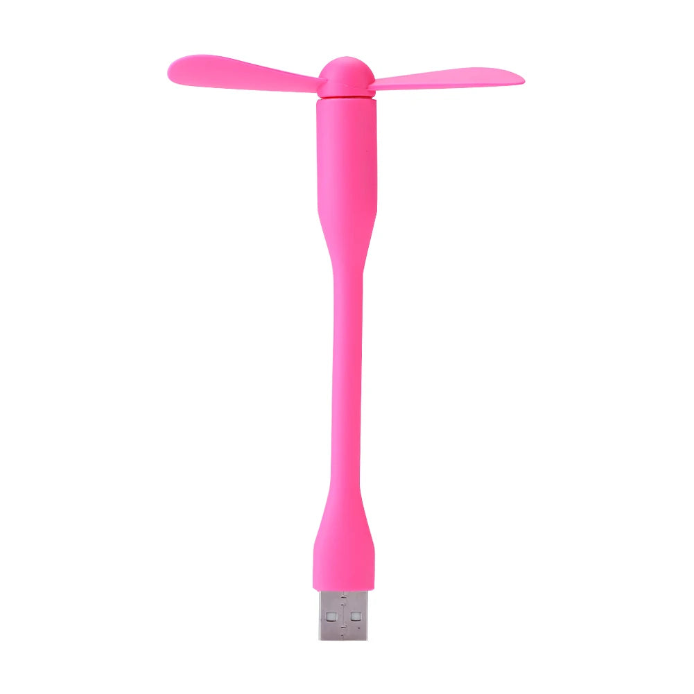 Mini USB Fan Flexible Bendable Fan For Power Bank Laptop PC AC Charger Portable Hand Cooling Fan For Computer Summer Gadget