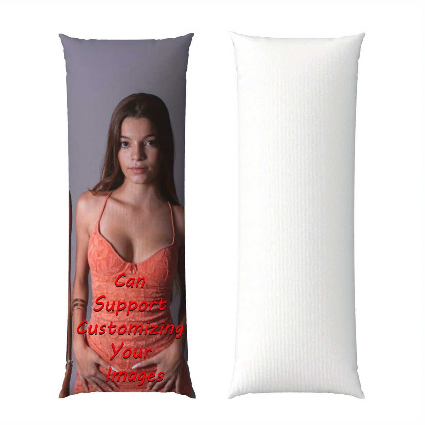 Customize 1 photo pillow cover, personalized 50.8x137.16cm, made of polyester material, modern style, printed zipper design, was