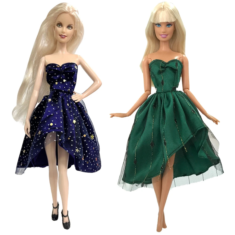 NK 2 Set 30CM Doll Mixed Male Girl Doll Clothes Fashion Doll Dress 11.5 inch Doll Clothes For 1/6 Dolls Accessories Gift Toy J J