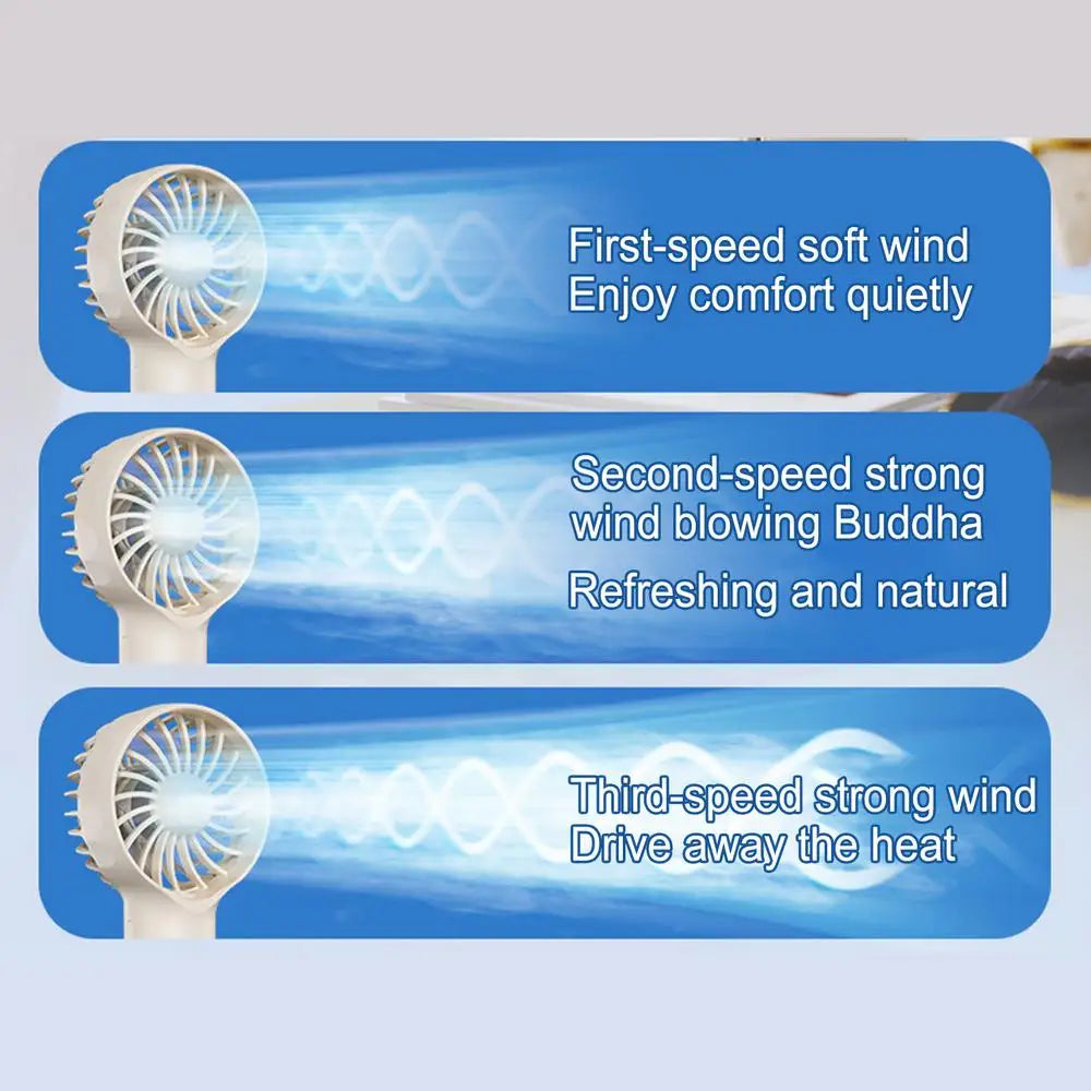 Fan With Mist Handheld Personal Mister Fan 3 Speeds Cooler For Travel Outdoor Electric Cooling Device For Kids Women