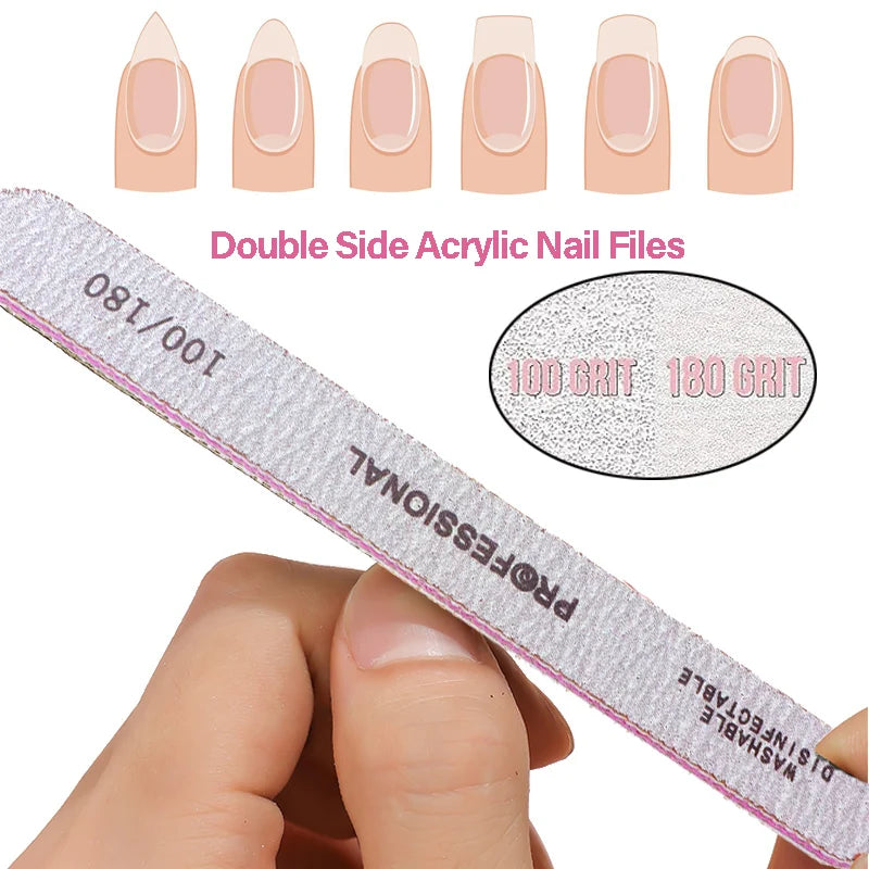 8pcs/Set Nail Manicure Care Tool Kit Nail Buffer Professional Nail Files Brush Manicure Pedicure UV Gel Nails Polish Art Tools