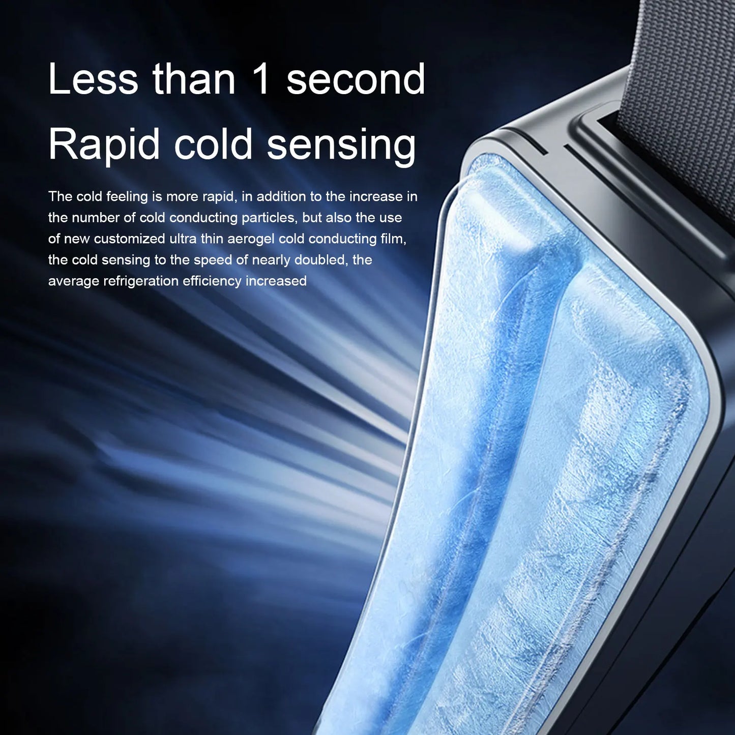 Travel Fan Wearable Waist Fan Multifunctional 3 Speeds Adjustable Ice Compress Efficient Wide Angles Belt Fan for Outdoor Sports