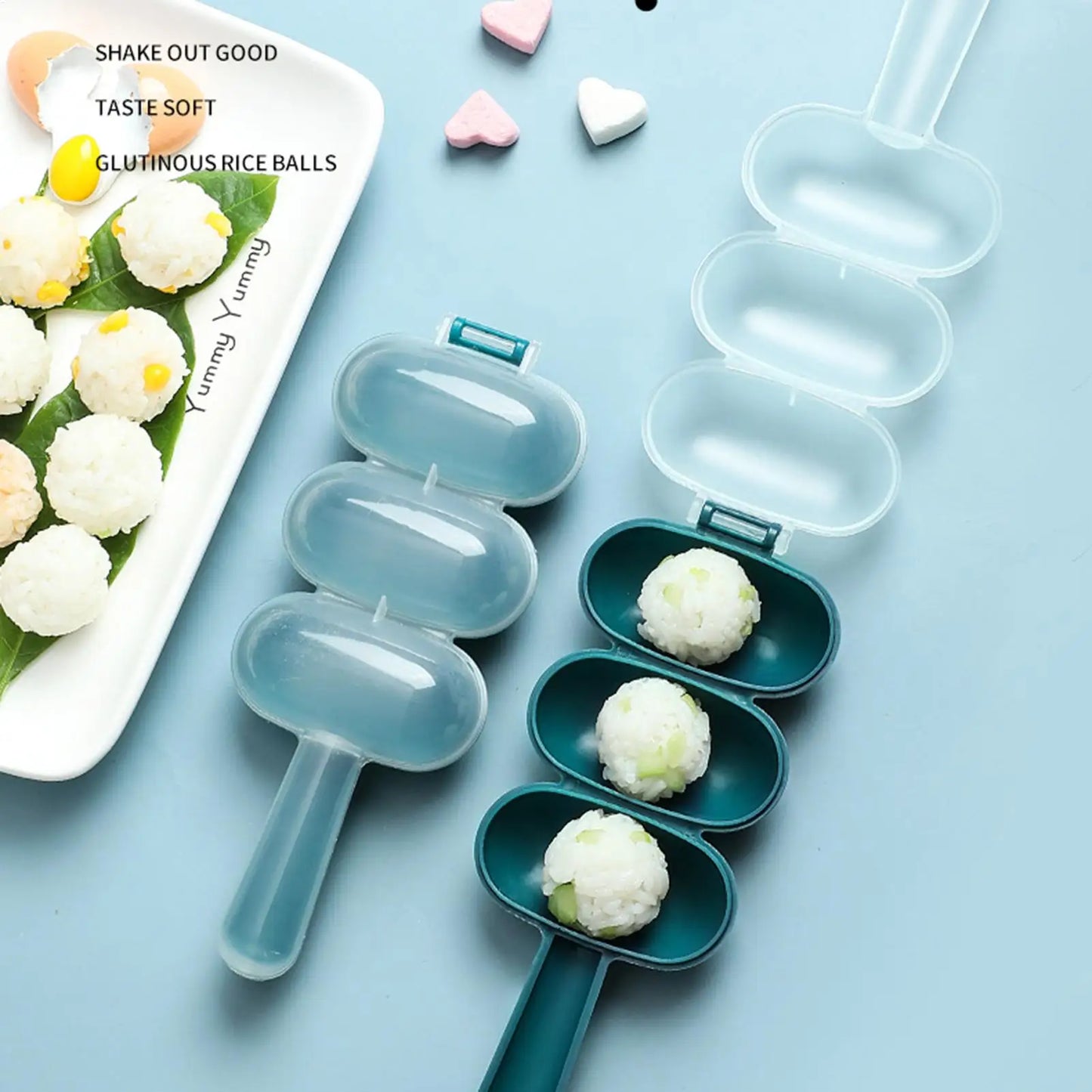 Rice Ball Shaker Portable Sushi Shaking Rice Ball Kitchen Making Meatballs Cooking Accessories for Travel Picnic